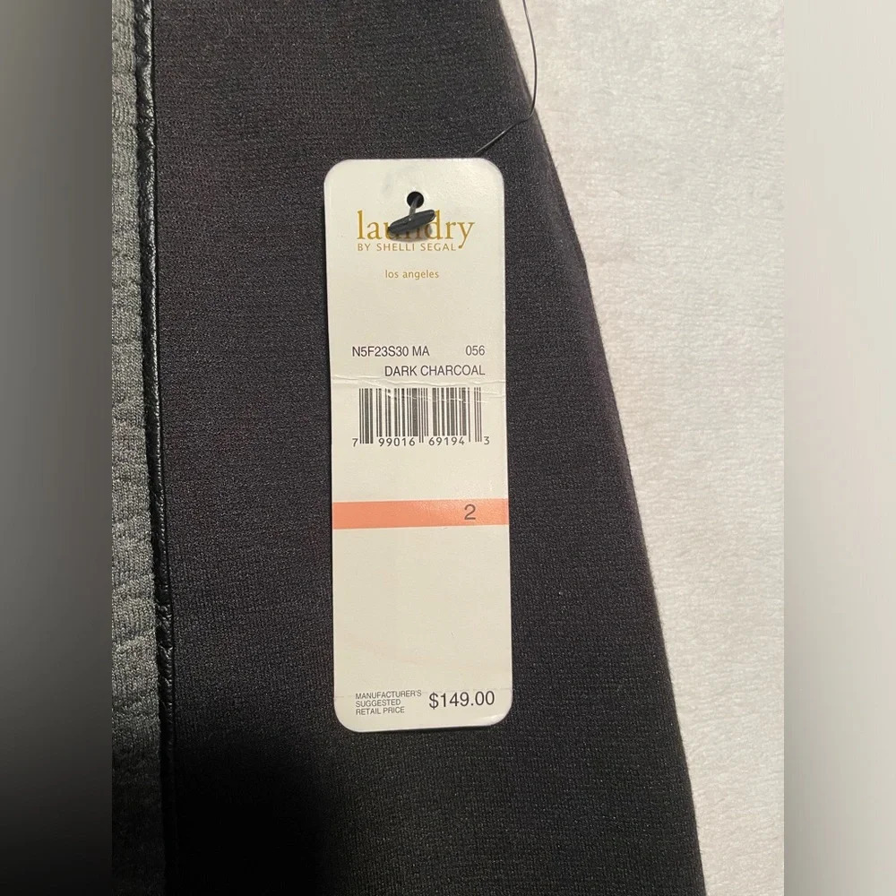 Laundry by Shelli Segal Charcoal Pencil Skirt size 2 NWT - Picture 2 of 9